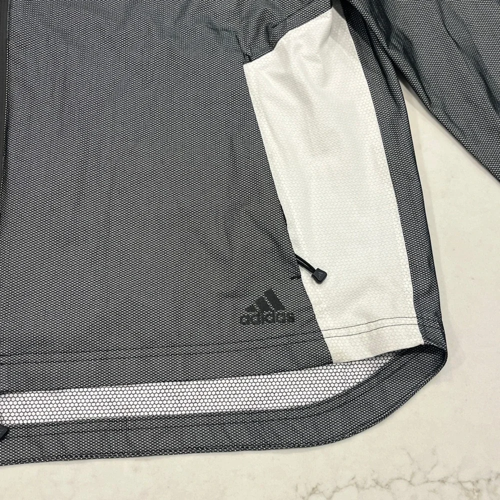 Adidas Golf Rain Rdy Waterproof Jacket Mens XL Black White Full‎ Zip Golf Active